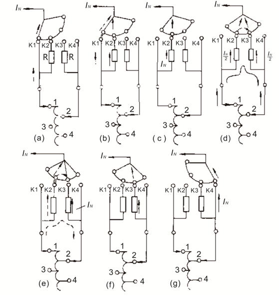 變壓器有載開關測試儀開關動作原理圖