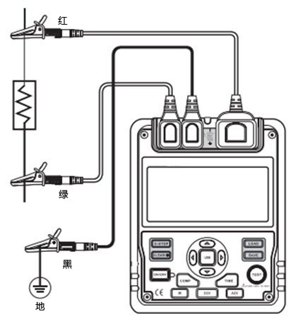 數字兆歐表絕緣電阻測量連接圖